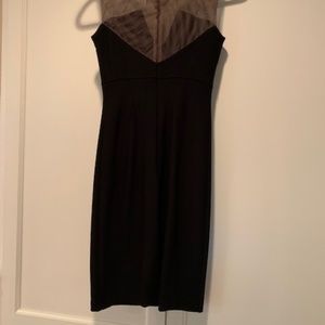 Black illusion cocktail dress